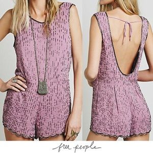 Free People Purple sequin romper